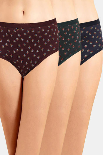 Buy Incare High Rise Full Coverage Hipster Panty (Pack of 3) - Multicolor